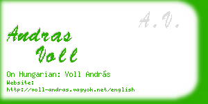 andras voll business card